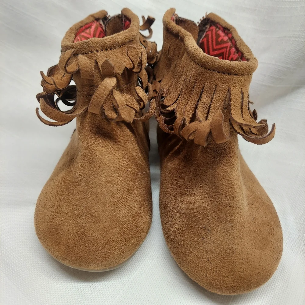 Garanimals Pocahontas Boots Zip Brown Moccasins Toddler 3